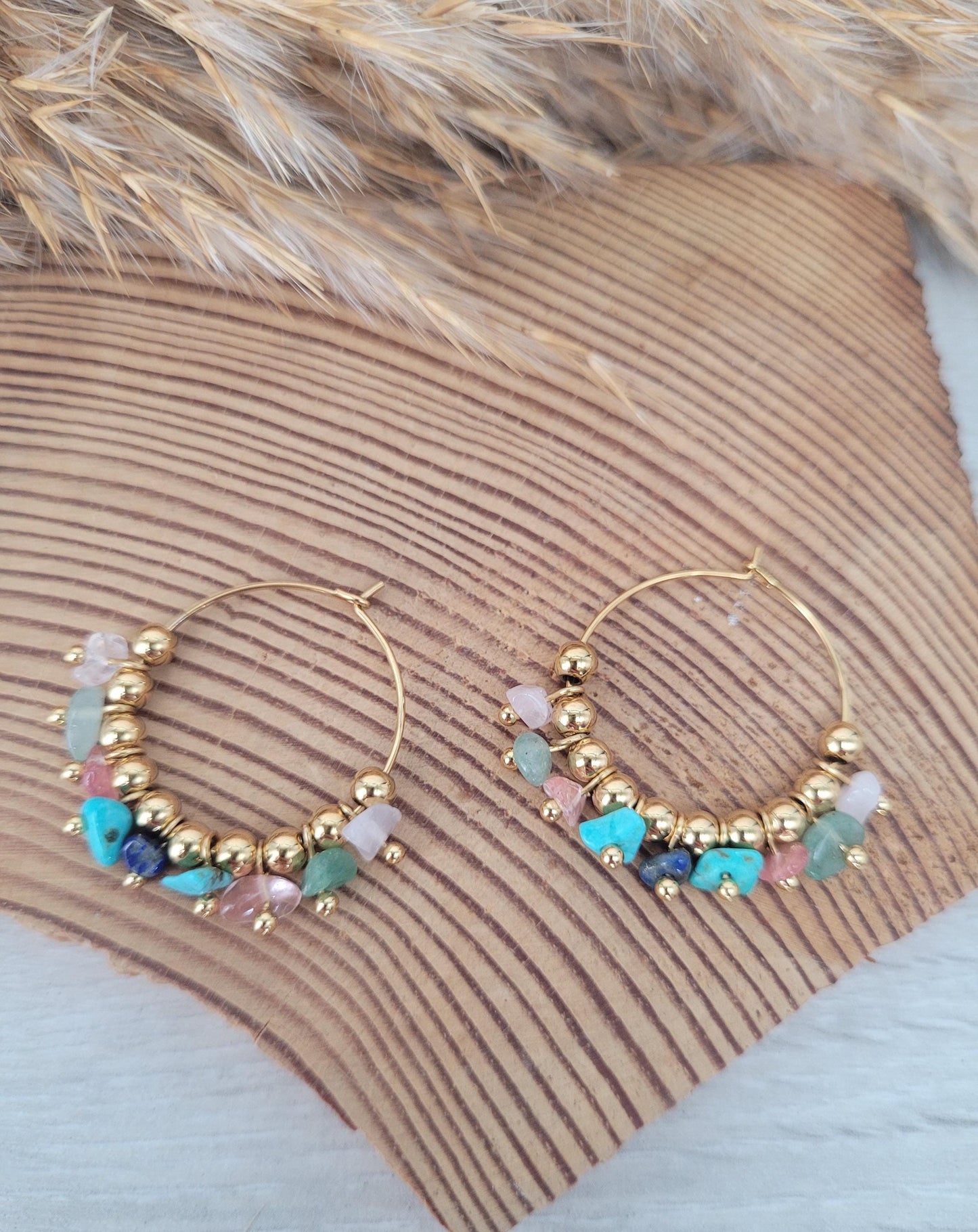 Gold plated hoops / Hoops / pearls / Hypoallergenic / Gold / Gift