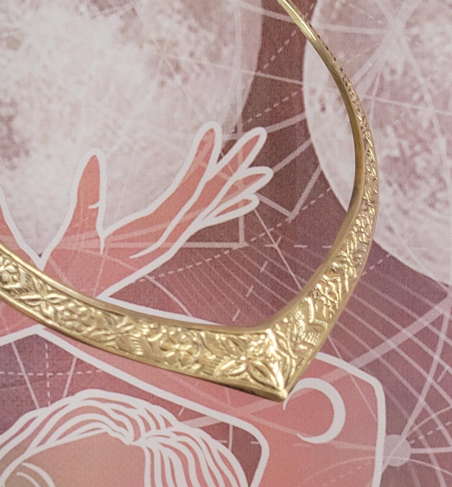 Golden choker / Brass jewellery / Tribal / Unique design / Gift / Boho / Bohemian / Festival / Hippie / Ethnic