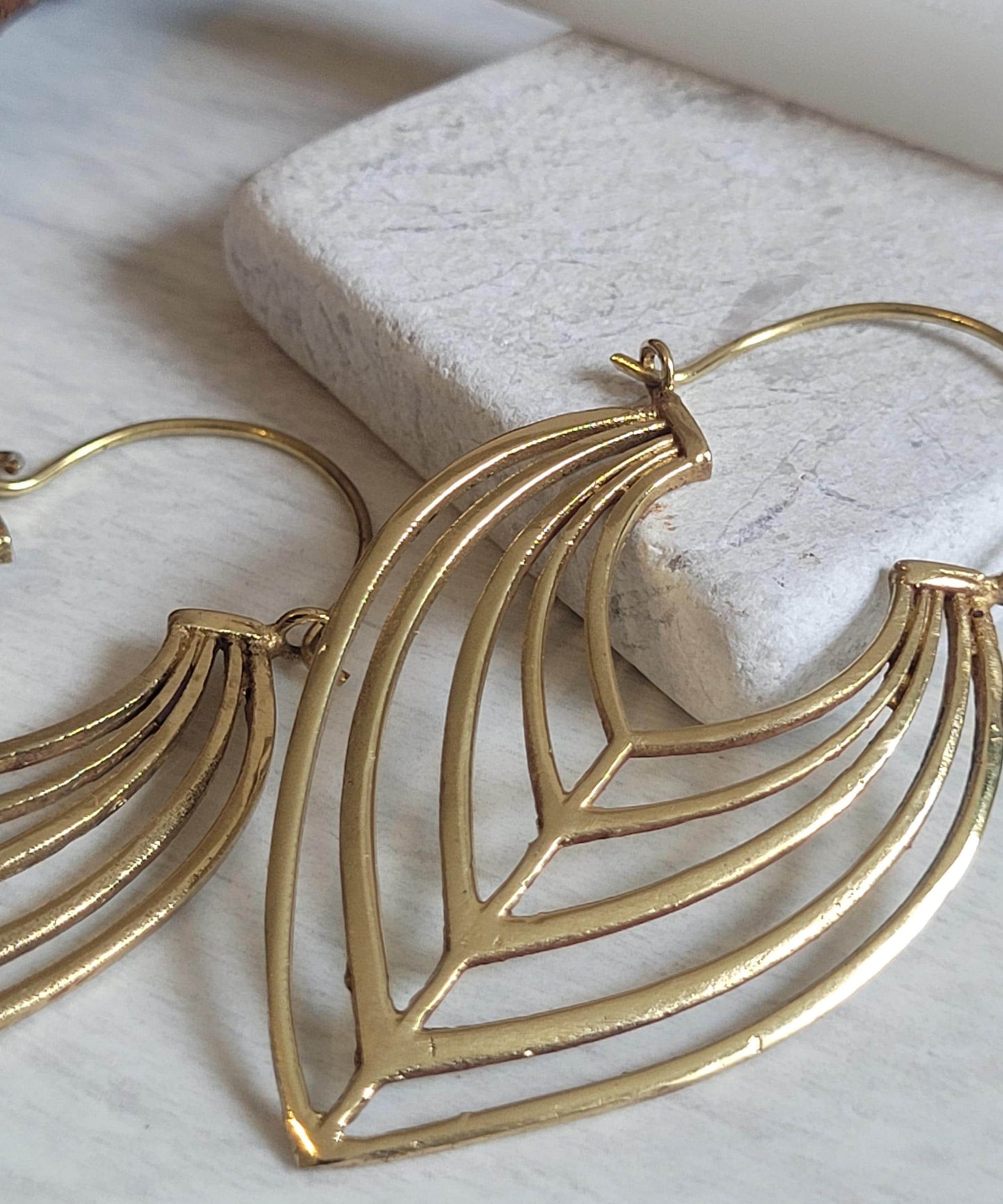Brass Teardrop Earrings: Elegant Boho Jewelry