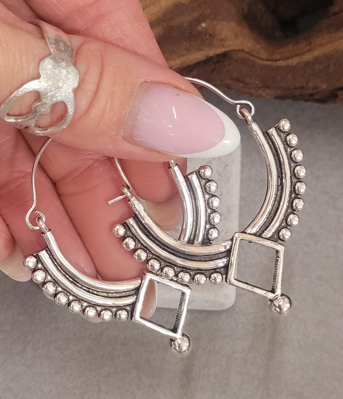 Silver bohemian hoops: Silver style unique jewellery