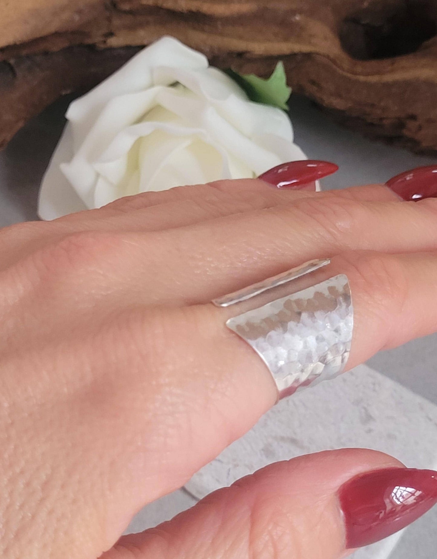 Silver adjustable ring / Statement Rings / Gift for her