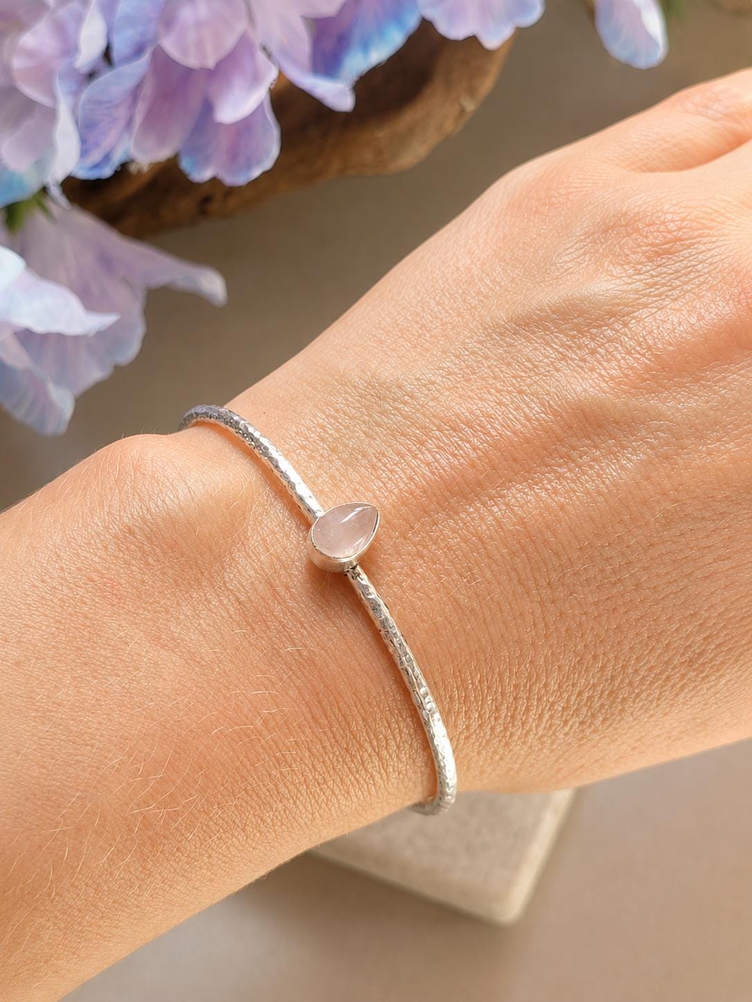 Elegant Silver Cuff Bracelet, Bridal Jewellery, Minimalist Wedding Bracelet, Bridesmaid Gift, Adjustable Silver Bangle