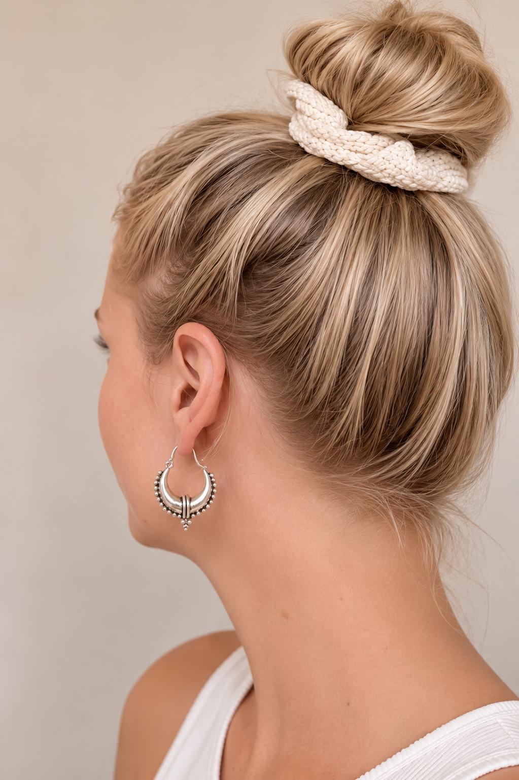 Silver Plated Minimalist Hoop Earrings | Lightweight Everyday Earrings | Boho Hoop Earrings | Simple Silver Earrings | Gift for Her