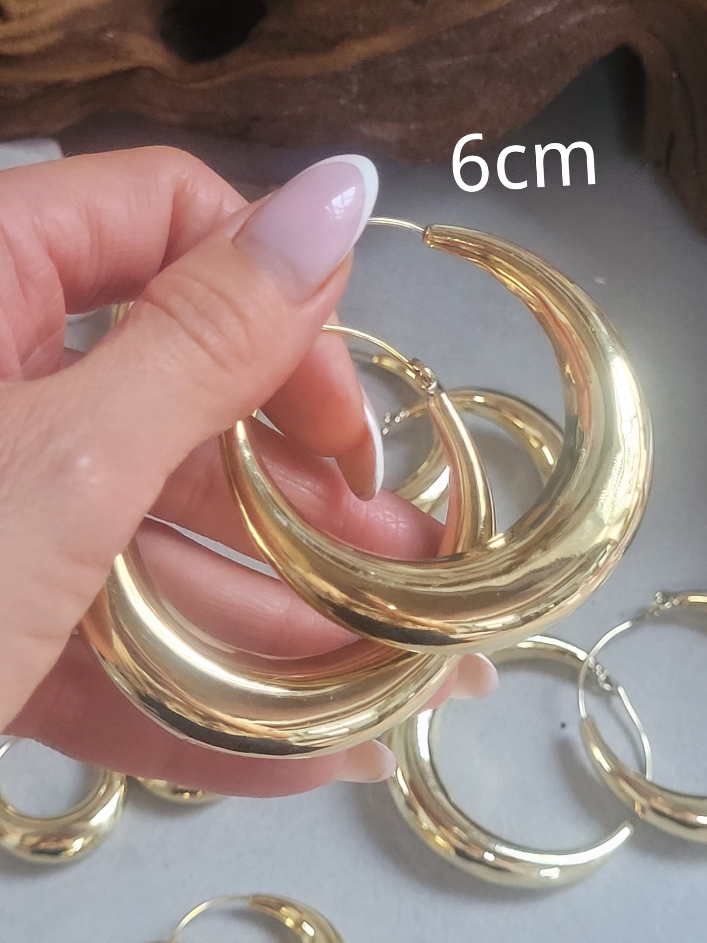 Brass hoop earrings / Classic hoops / Chunky earrings/ Simple jewellery / Unique / Hippie / Free shipping