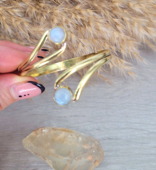 Moonstone bracelet / Gold bracelet / Gold jewellery / Tribal / Ethnic / Bohemian / Boho /