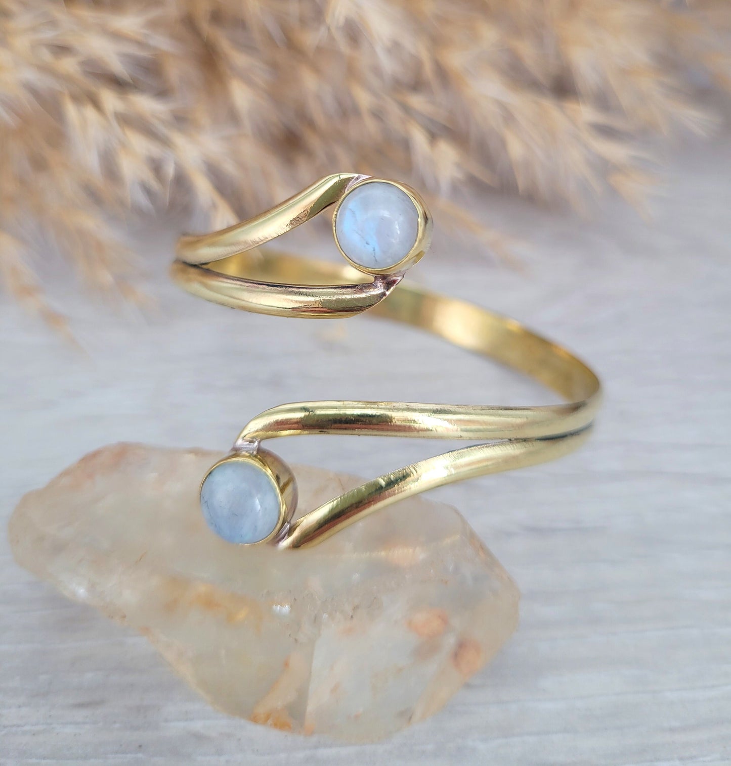 Moonstone bracelet / Gold bracelet / Gold jewellery / Tribal / Ethnic / Bohemian / Boho /