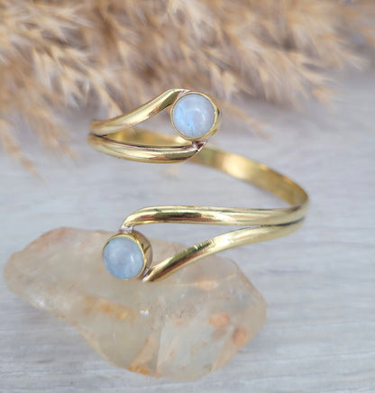 Moonstone bracelet / Gold bracelet / Gold jewellery / Tribal / Ethnic / Bohemian / Boho /