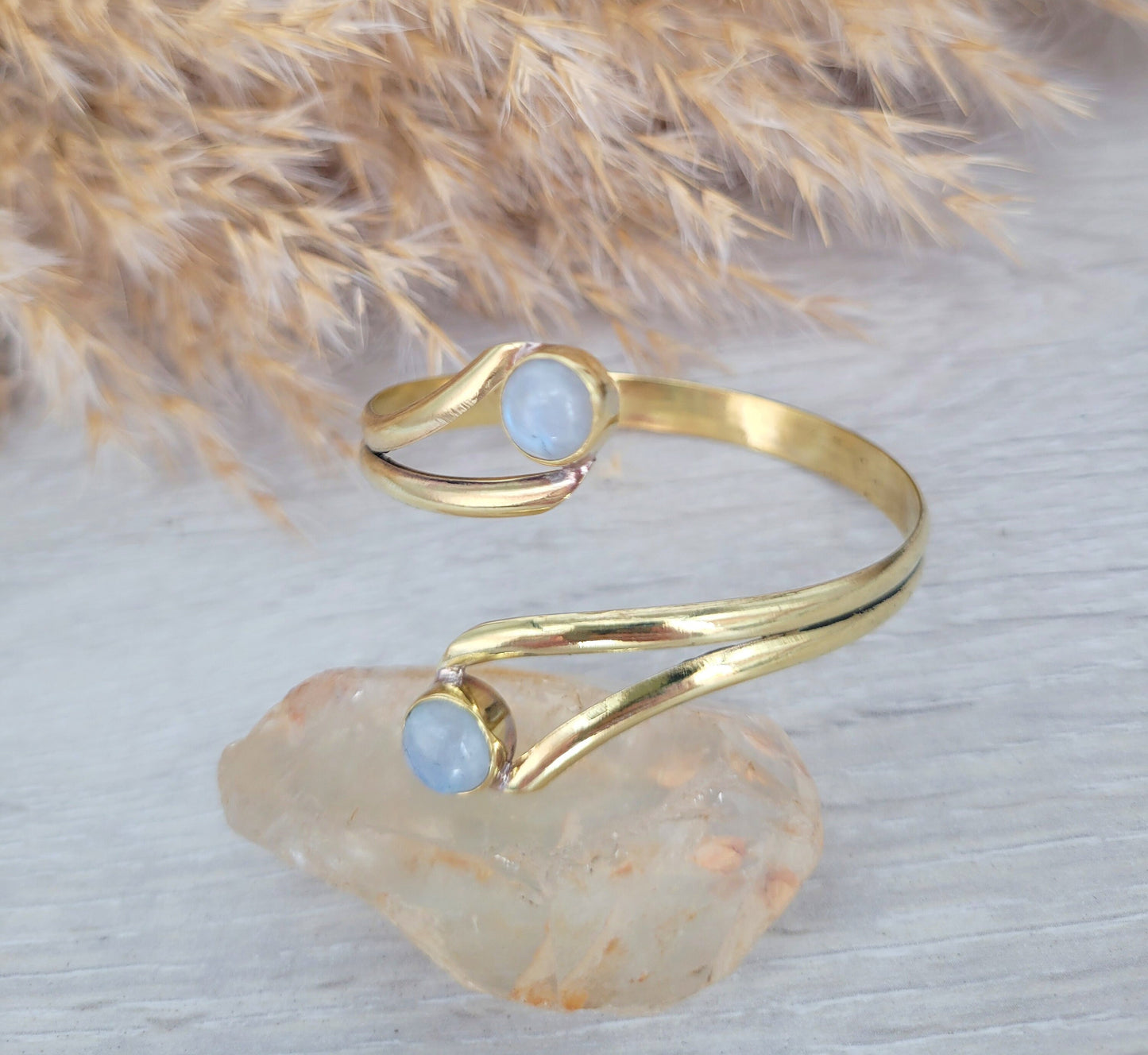 Moonstone bracelet / Gold bracelet / Gold jewellery / Tribal / Ethnic / Bohemian / Boho /