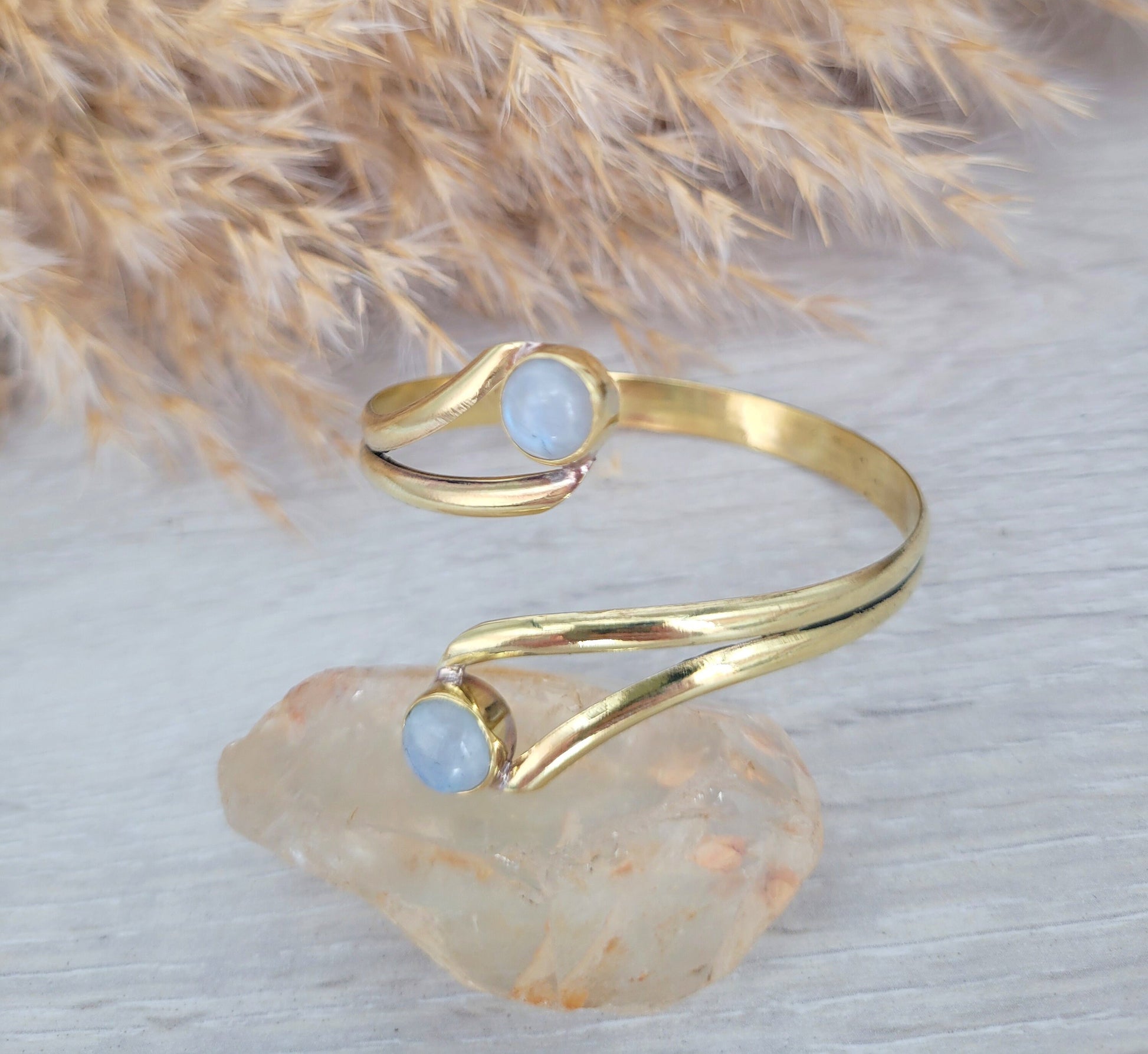 Moonstone bracelet / Gold bracelet / Gold jewellery / Tribal / Ethnic / Bohemian / Boho /
