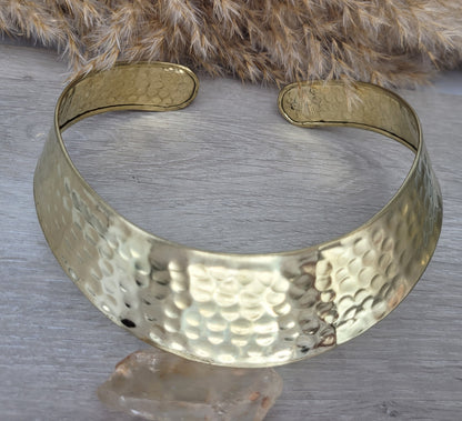 Ethinic choker / Gold necklace / chokers / Rustic / Lightweight / Brass jewellery/ Tribal / Gypsy