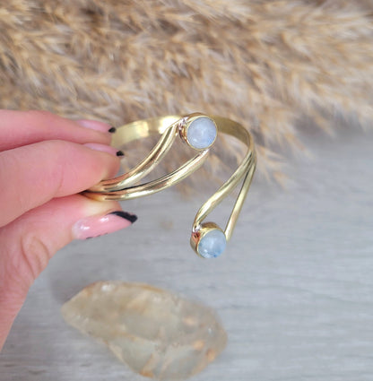 Moonstone bracelet / Gold bracelet / Gold jewellery / Tribal / Ethnic / Bohemian / Boho /