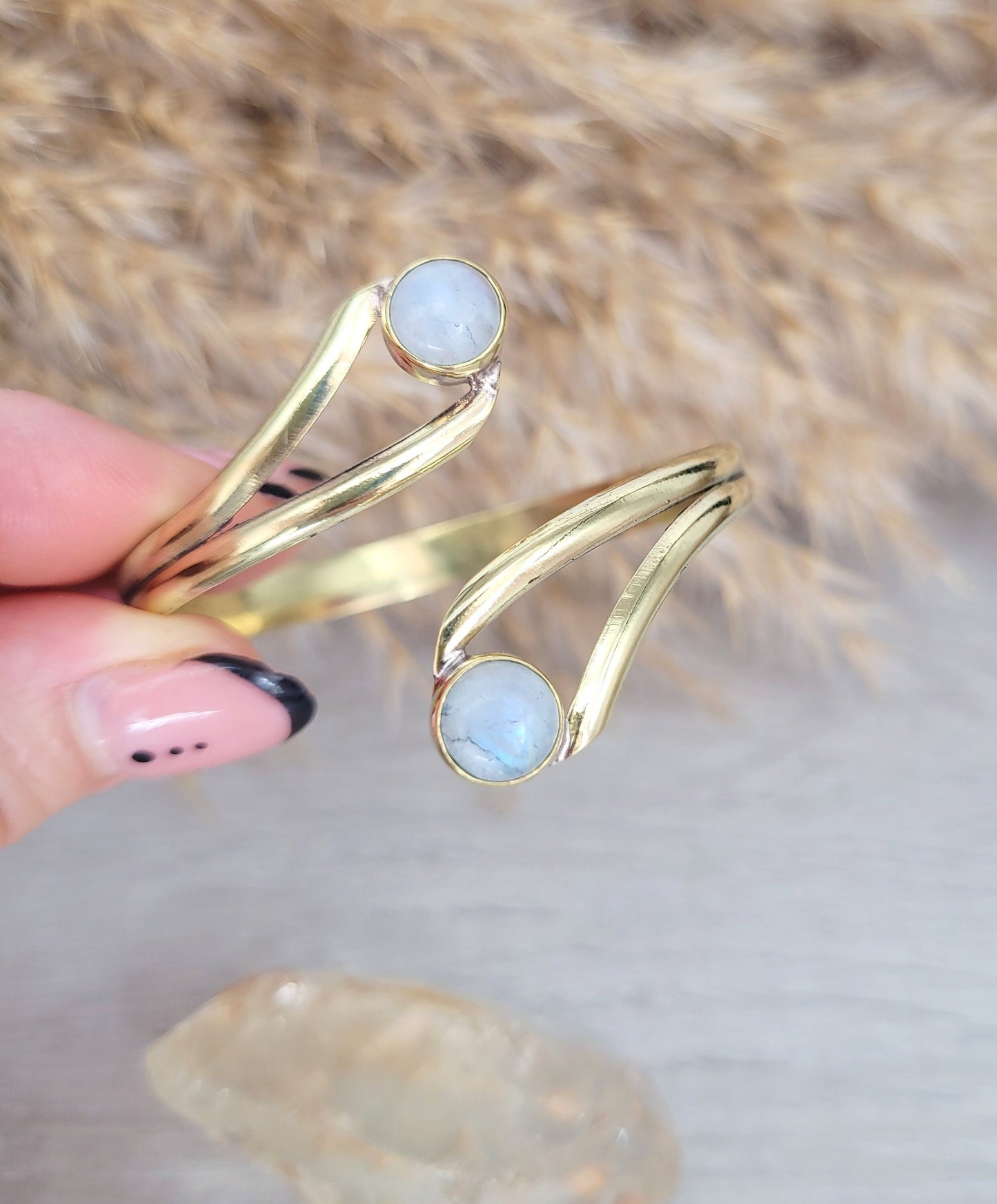Moonstone bracelet / Gold bracelet / Gold jewellery / Tribal / Ethnic / Bohemian / Boho /