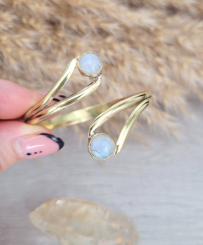 Moonstone bracelet / Gold bracelet / Gold jewellery / Tribal / Ethnic / Bohemian / Boho /