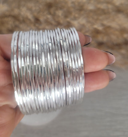 Silver cuff bracelet / Statement jewellery / Boho style / Bohemian / Gift / Hippie / Tribal / Free uk shipping / Cuff arm bracelet