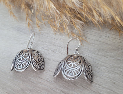 Silver bohemian style earrings/ Dangle earrings / Boho / Unique design / Pretty / Gift