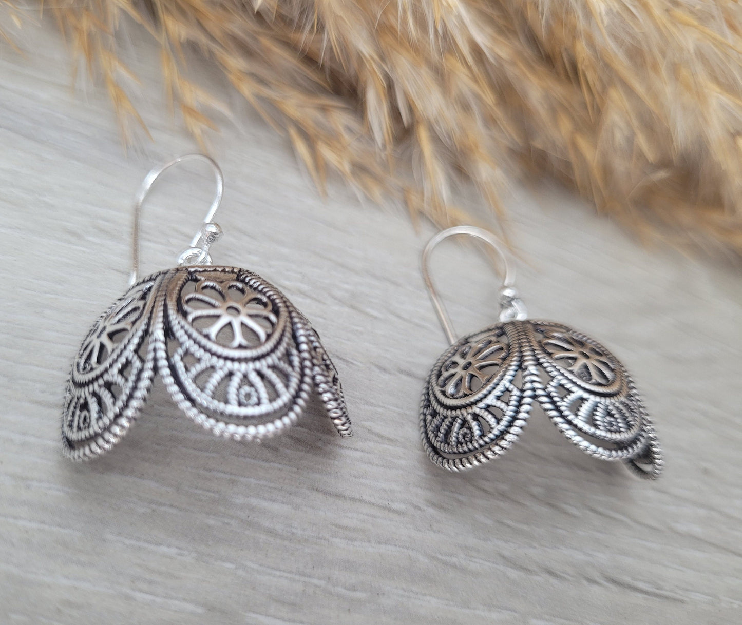 Silver bohemian style earrings/ Dangle earrings / Boho / Unique design / Pretty / Gift