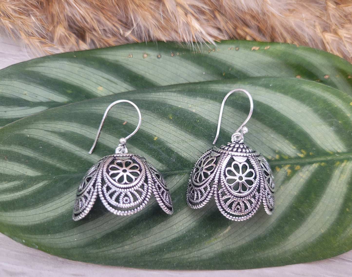 Silver bohemian style earrings/ Dangle earrings / Boho / Unique design / Pretty / Gift