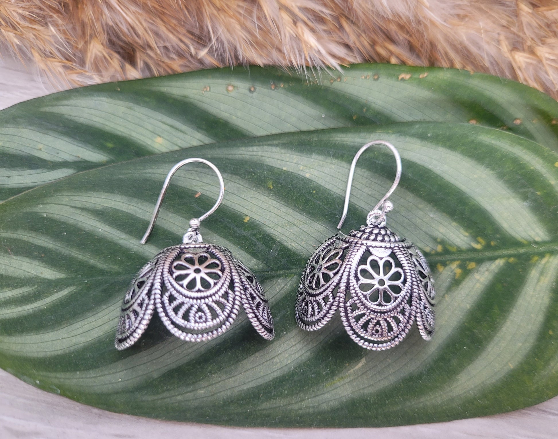 Silver bohemian style earrings/ Dangle earrings / Boho / Unique design / Pretty / Gift