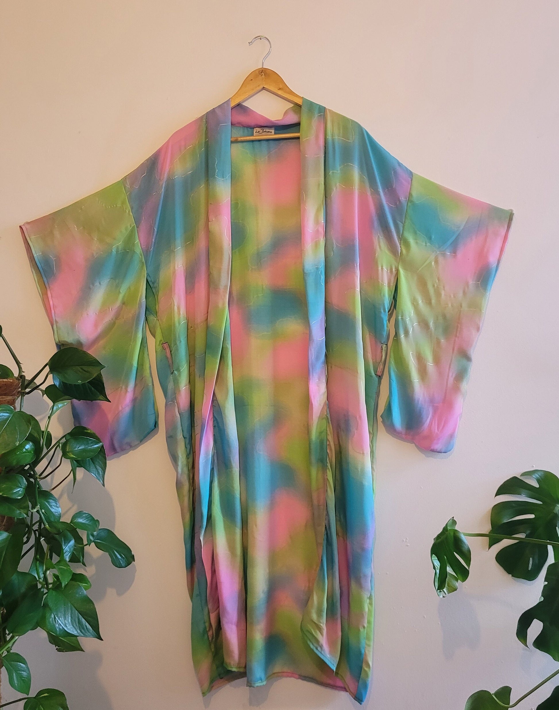 Handmade Bamboo Silk Kimono Robe: Bohemian Bridal Gift