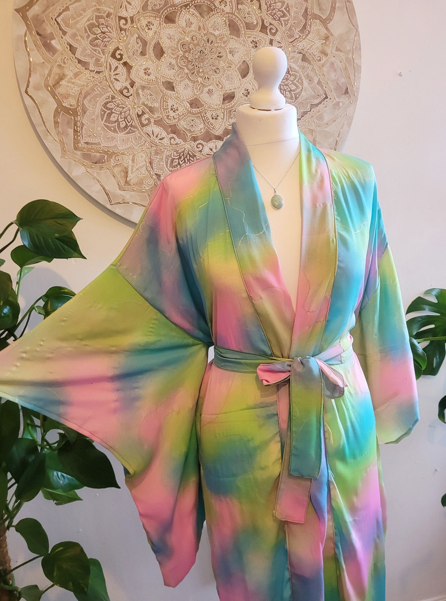 Bamboo silk kimono / Robe / Wedding gift/Bridesmaid / Unique Gift / Ethnical fair trade / Bridal/ Gift / Bohemian / Soft robe/ boho kimono