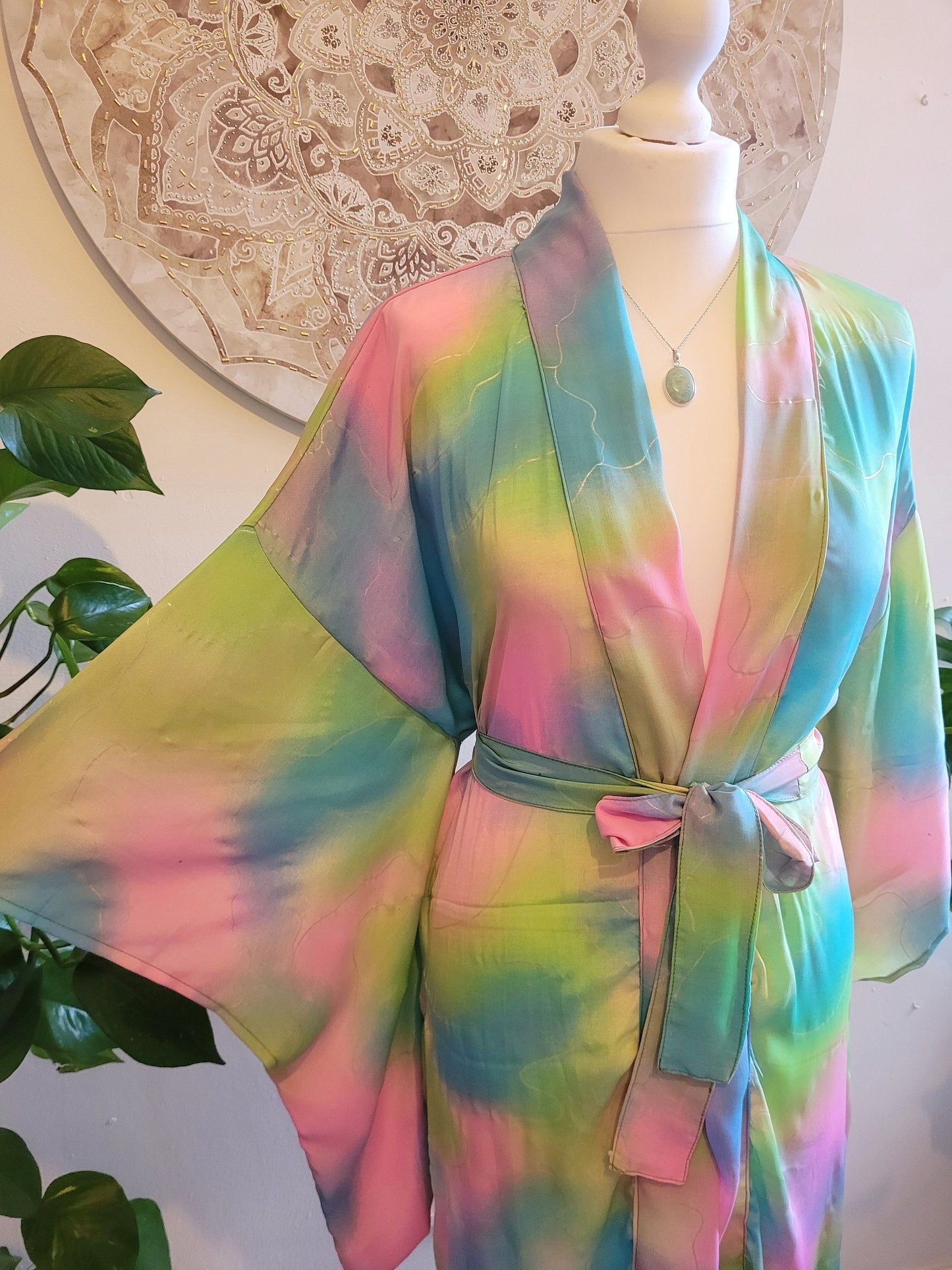 Bamboo silk kimono / Robe / Wedding gift/Bridesmaid / Unique Gift / Ethnical fair trade / Bridal/ Gift / Bohemian / Soft robe/ boho kimono
