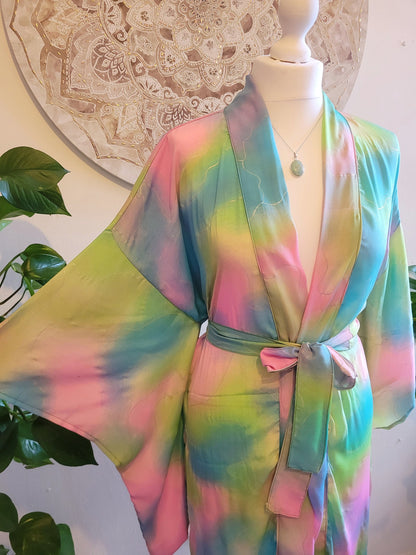 Bamboo silk kimono / Robe / Wedding gift/Bridesmaid / Unique Gift / Ethnical fair trade / Bridal/ Gift / Bohemian / Soft robe/ boho kimono