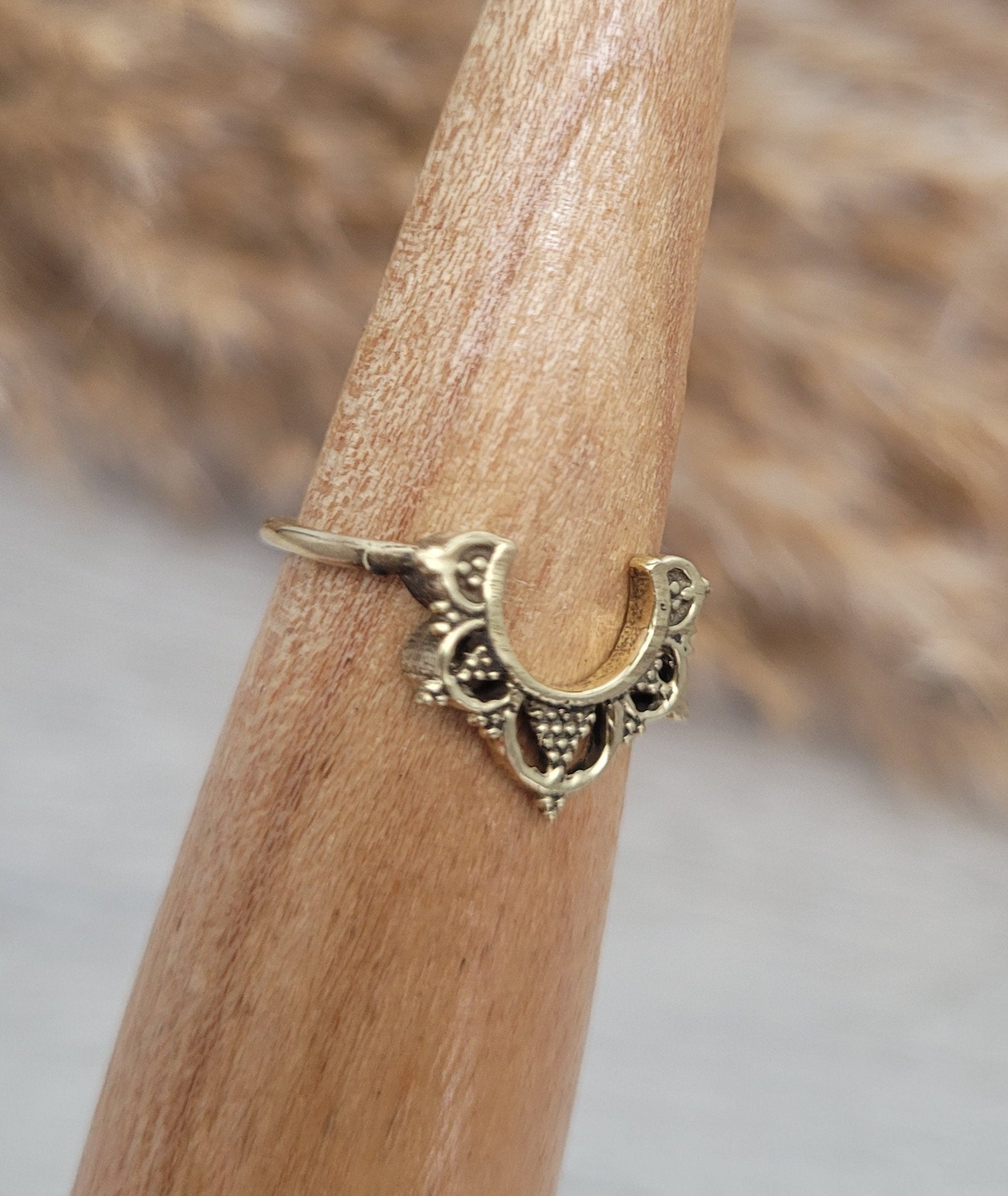 Gold mandala ring / Brass ring / Hippie / Minimal / Dainty jewellery / Gift / Mandalas / Gold ring