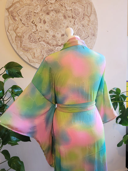 Handmade Bamboo Silk Kimono Robe: Bohemian Bridal Gift