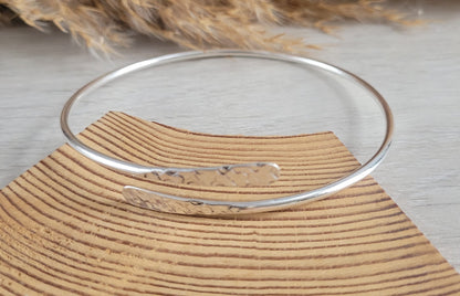 silver Upper arm bracelet / Cuff / Top arm band / Hammered jewellery / Handmade / Bohemian/ Boho / Ethnic / Unique design