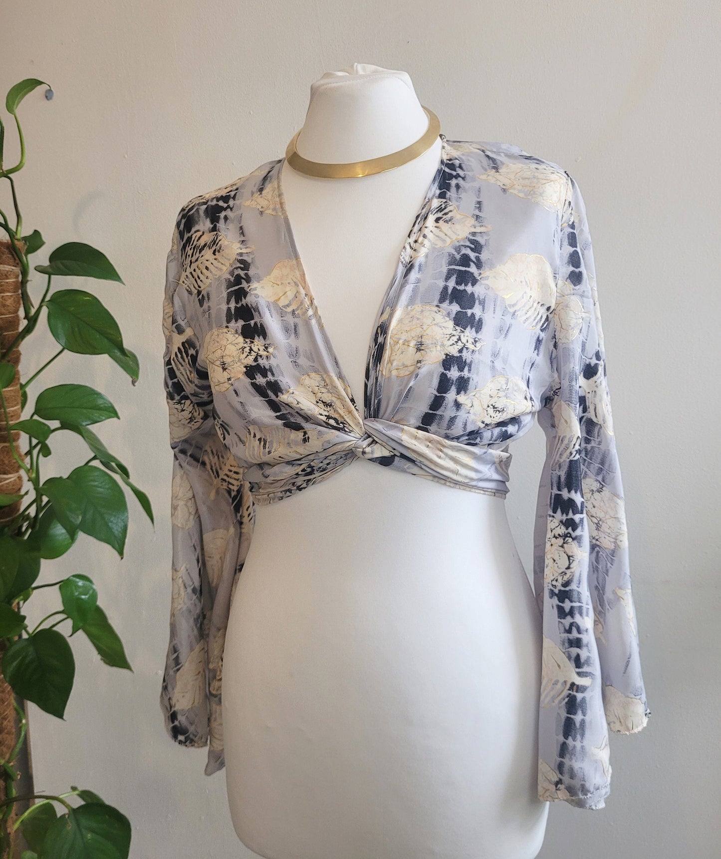 Top and trouser set / Co-ord set / Bohemian clothing / Bamboo silk / Cute set / Hippie / Wrap top / Hippie trousers / Wrap over
