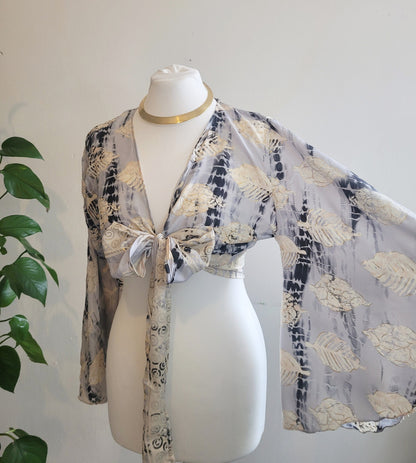 Top and trouser set / Co-ord set / Bohemian clothing / Bamboo silk / Cute set / Hippie / Wrap top / Hippie trousers / Wrap over