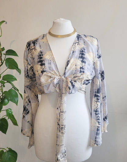 Top and trouser set / Co-ord set / Bohemian clothing / Bamboo silk / Cute set / Hippie / Wrap top / Hippie trousers / Wrap over