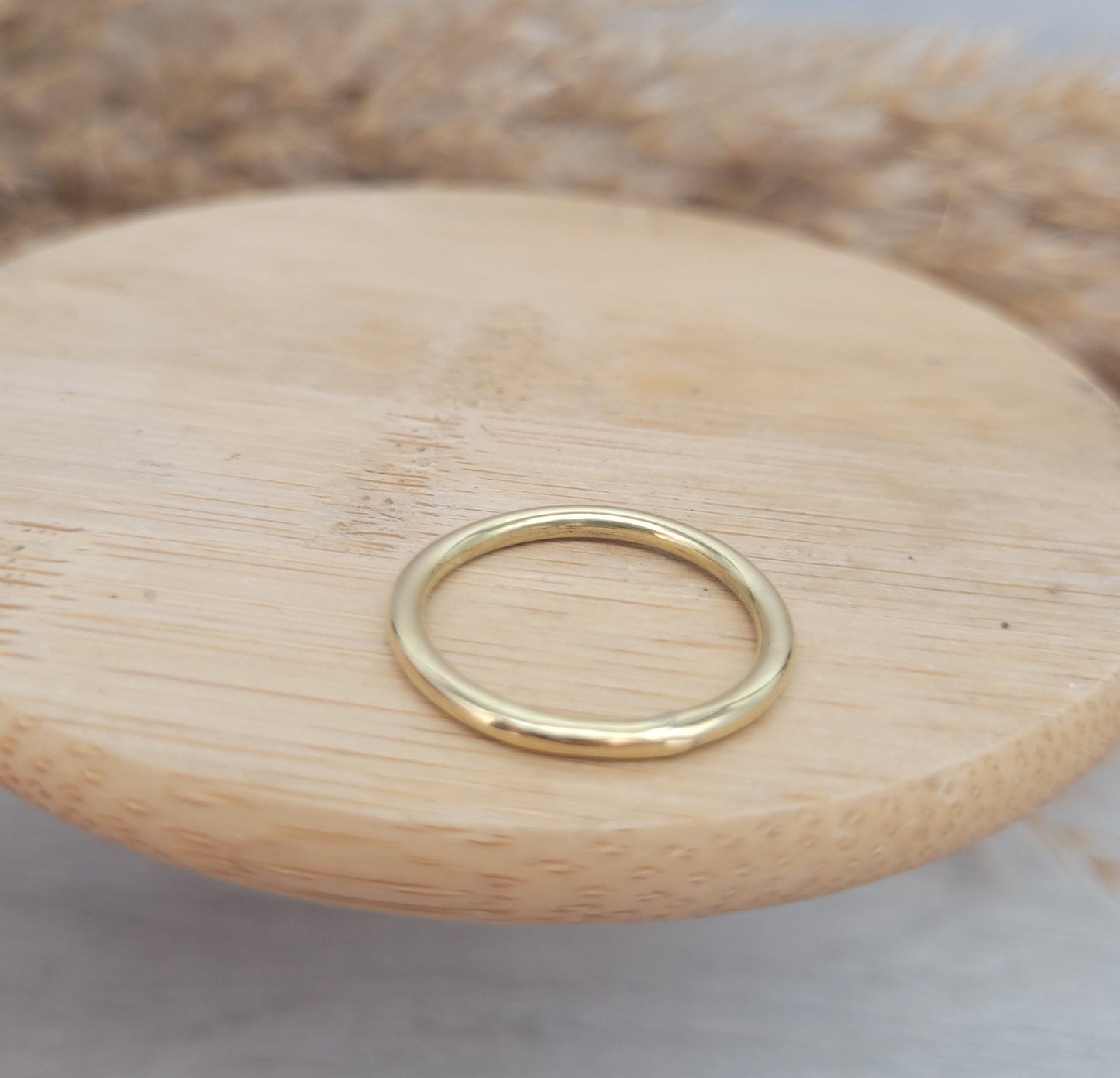 Simple golden ring / Band / Minimalist / Brass / Gold / His / Hers / Rings /