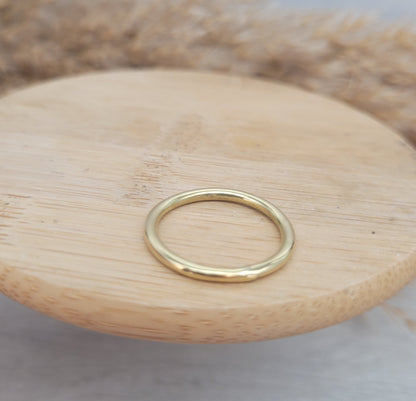 Simple golden ring / Band / Minimalist / Brass / Gold / His / Hers / Rings /