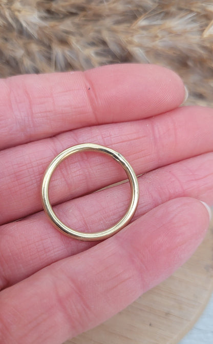 Simple golden ring / Band / Minimalist / Brass / Gold / His / Hers / Rings /