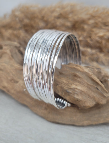 Silver cuff bracelet / Statement jewellery / Boho style / Bohemian / Gift / Hippie / Tribal / Free uk shipping / Cuff arm bracelet