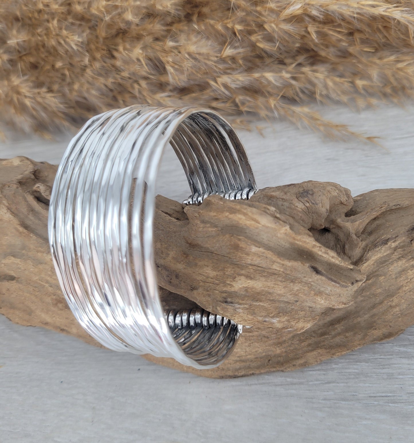 Silver cuff bracelet / Statement jewellery / Boho style / Bohemian / Gift / Hippie / Tribal / Free uk shipping / Cuff arm bracelet