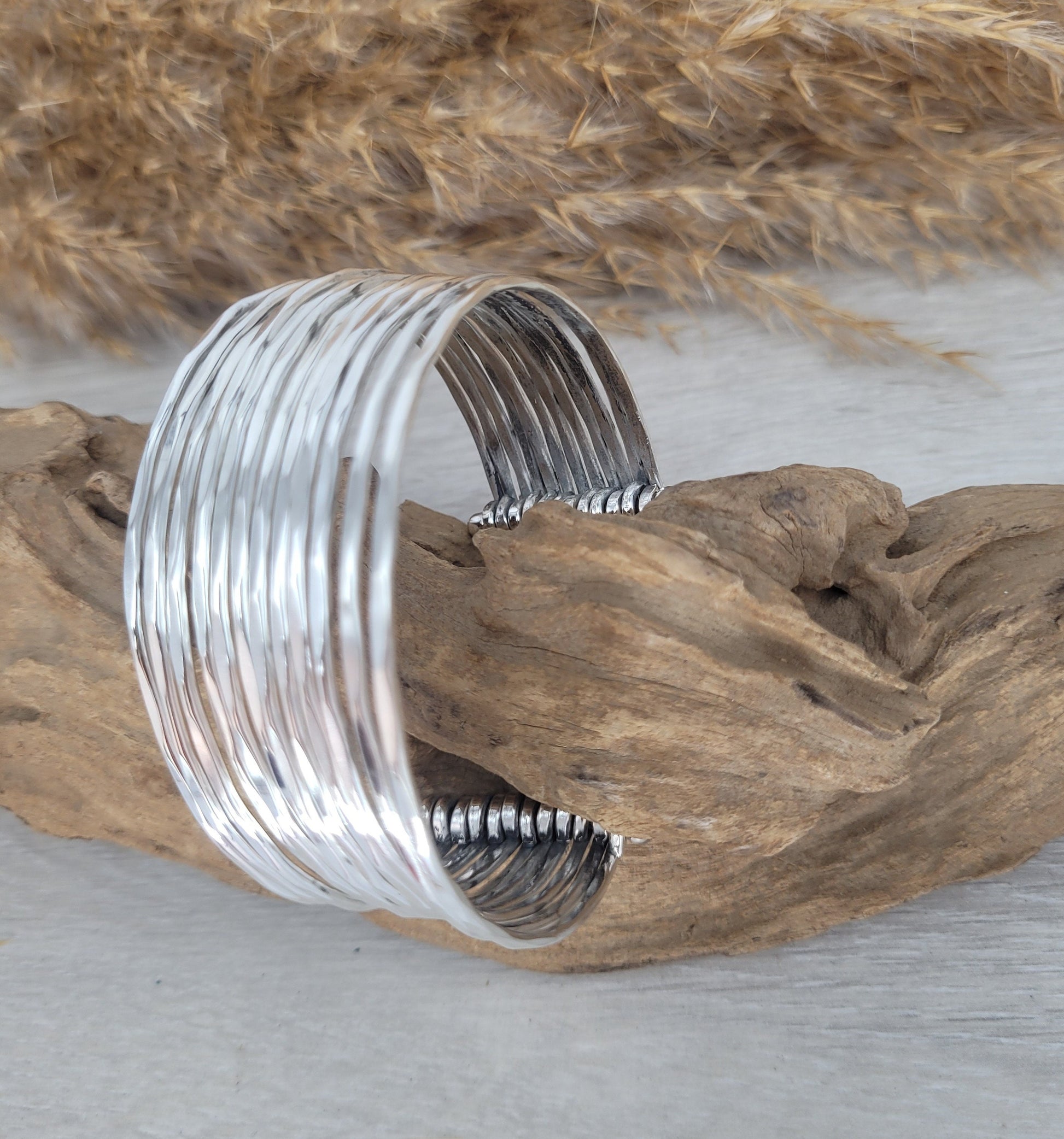 Silver cuff bracelet / Statement jewellery / Boho style / Bohemian / Gift / Hippie / Tribal / Free uk shipping / Cuff arm bracelet