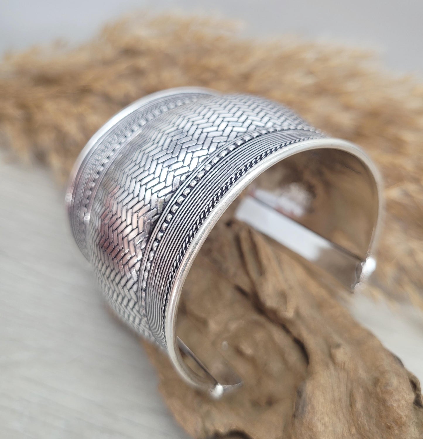 Silver cuff bracelet / Statement jewellery / Boho style / Bohemian / Gift / Hippie / Tribal / Free uk shipping / Cuff arm bracelet / Cuff
