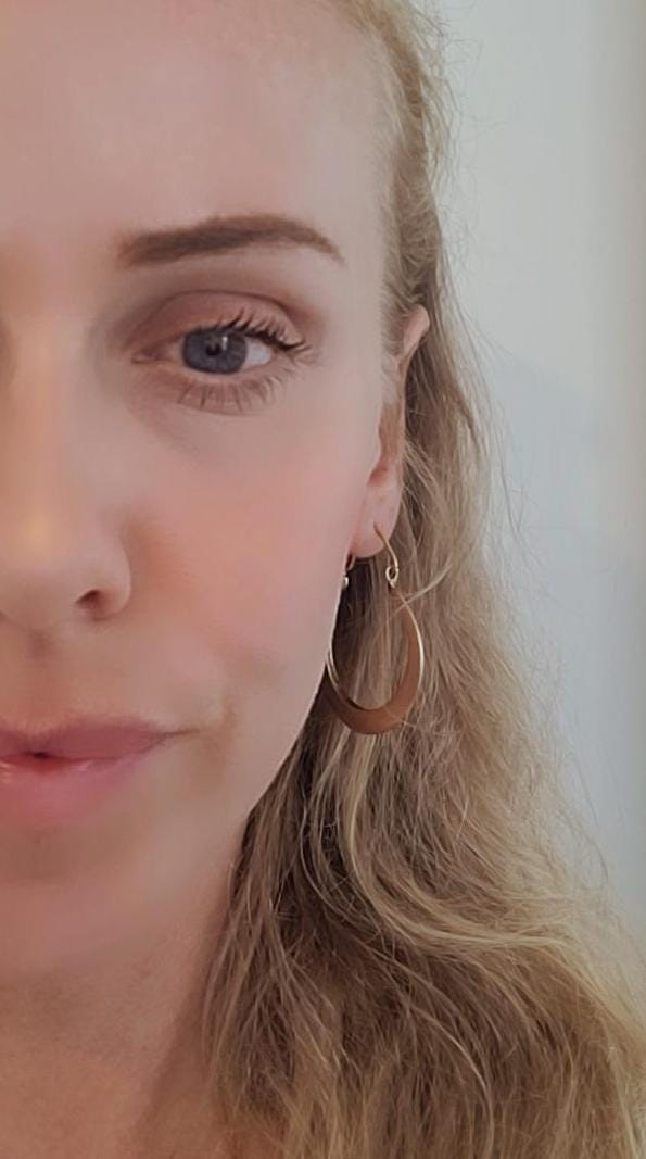 Gold hoops / hoops / Golden / Spiral / Boho / Rustic / Hammered / Bohemian / Pretty / Free shipping