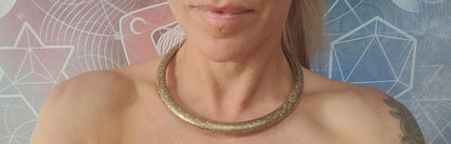 Golden choker / Brass jewellery / Tribal / Unique design / Gift / Boho / Bohemian / Festival / Hippie / Ethnic