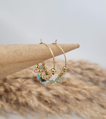 Gold plated hoops / Hoops / pearls / Hypoallergenic / Gold / Gift