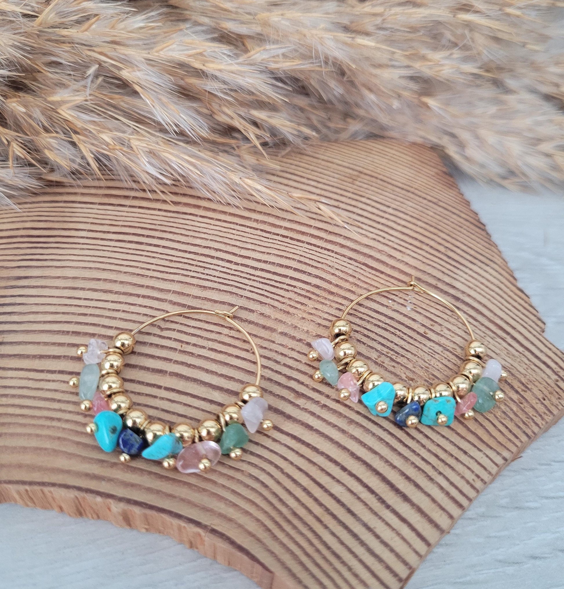 Gold plated hoops / Hoops / pearls / Hypoallergenic / Gold / Gift