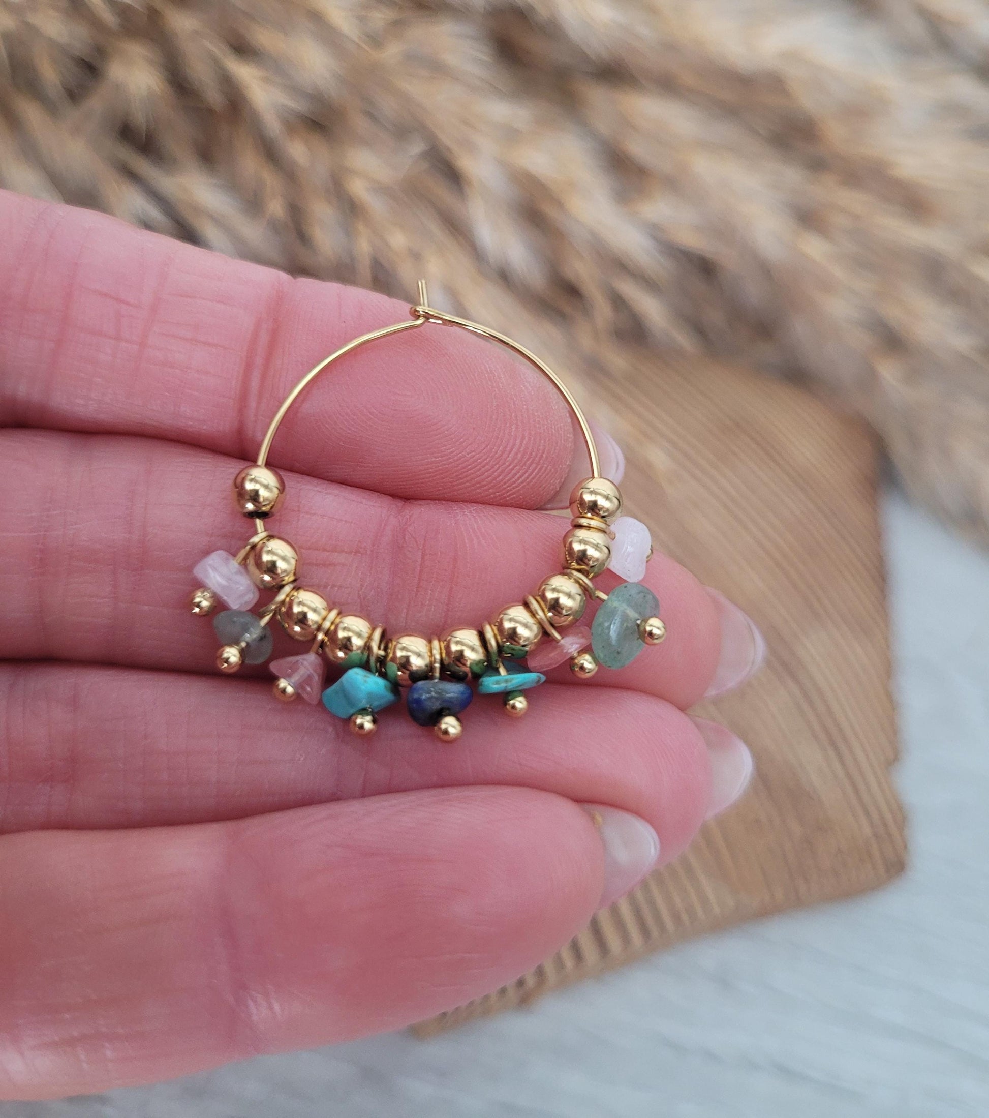 Gold plated hoops / Hoops / pearls / Hypoallergenic / Gold / Gift