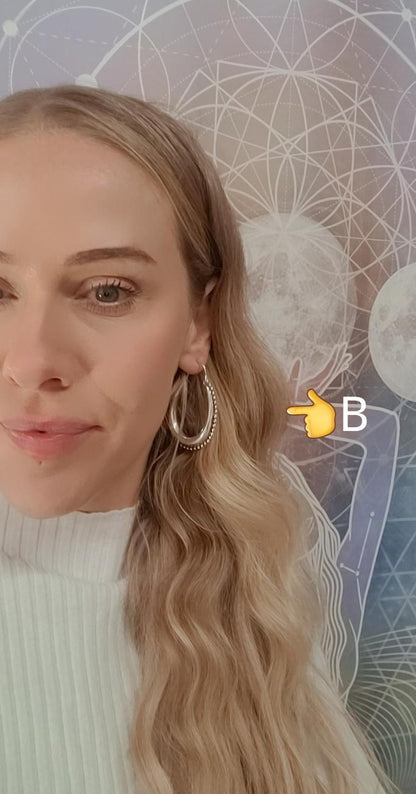 Silver hoops / Chunky hoops / Silver earrings / Gift / Bohemian / Small hoops / Large hoops / Hippie / Pretty