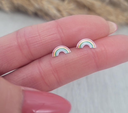 Sterling silver stud earrings / Ladybird studs / Minimal /Minimalist / Cute / Gift idea / Animal