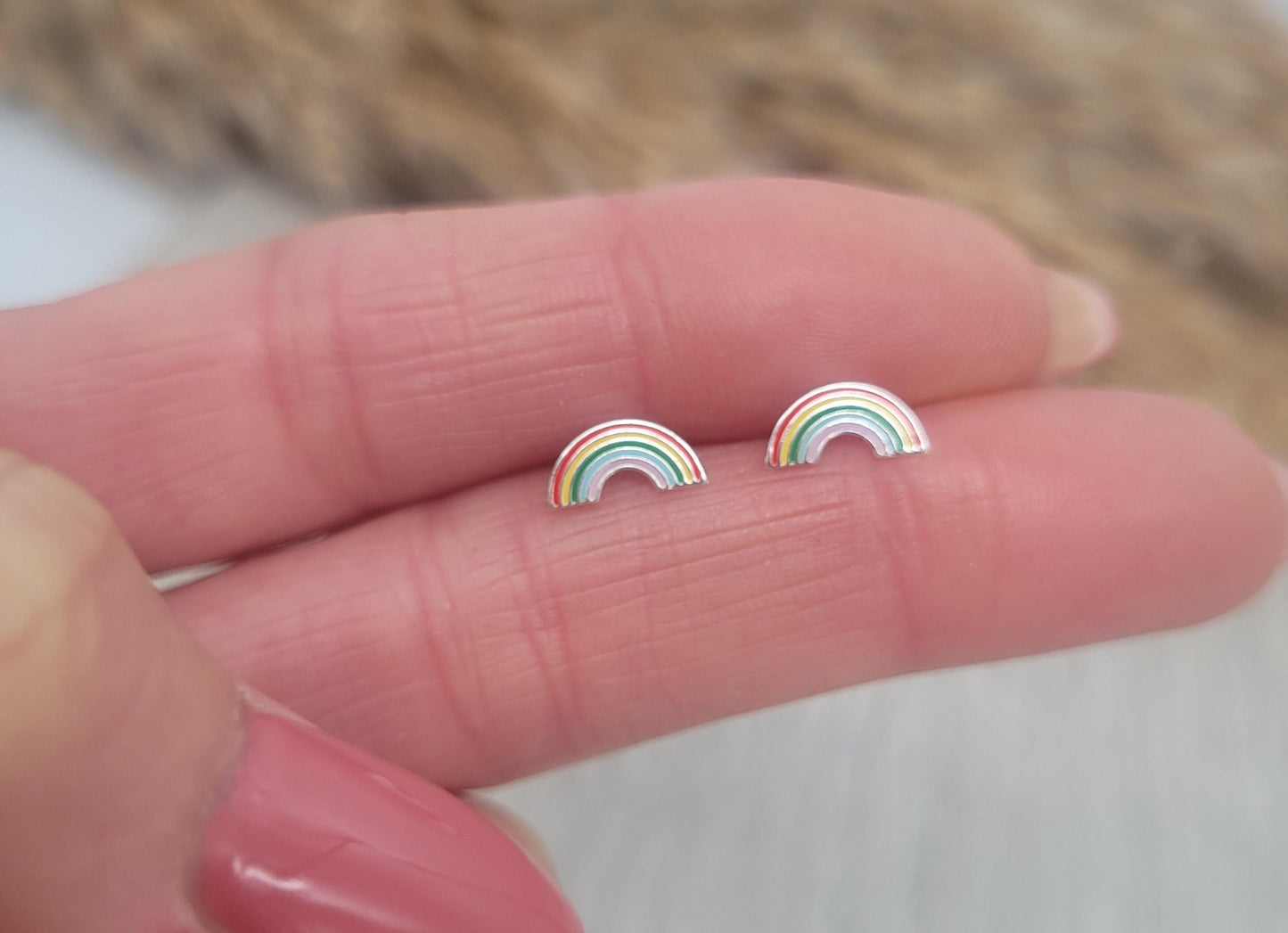 Sterling silver stud earrings / Ladybird studs / Minimal /Minimalist / Cute / Gift idea / Animal