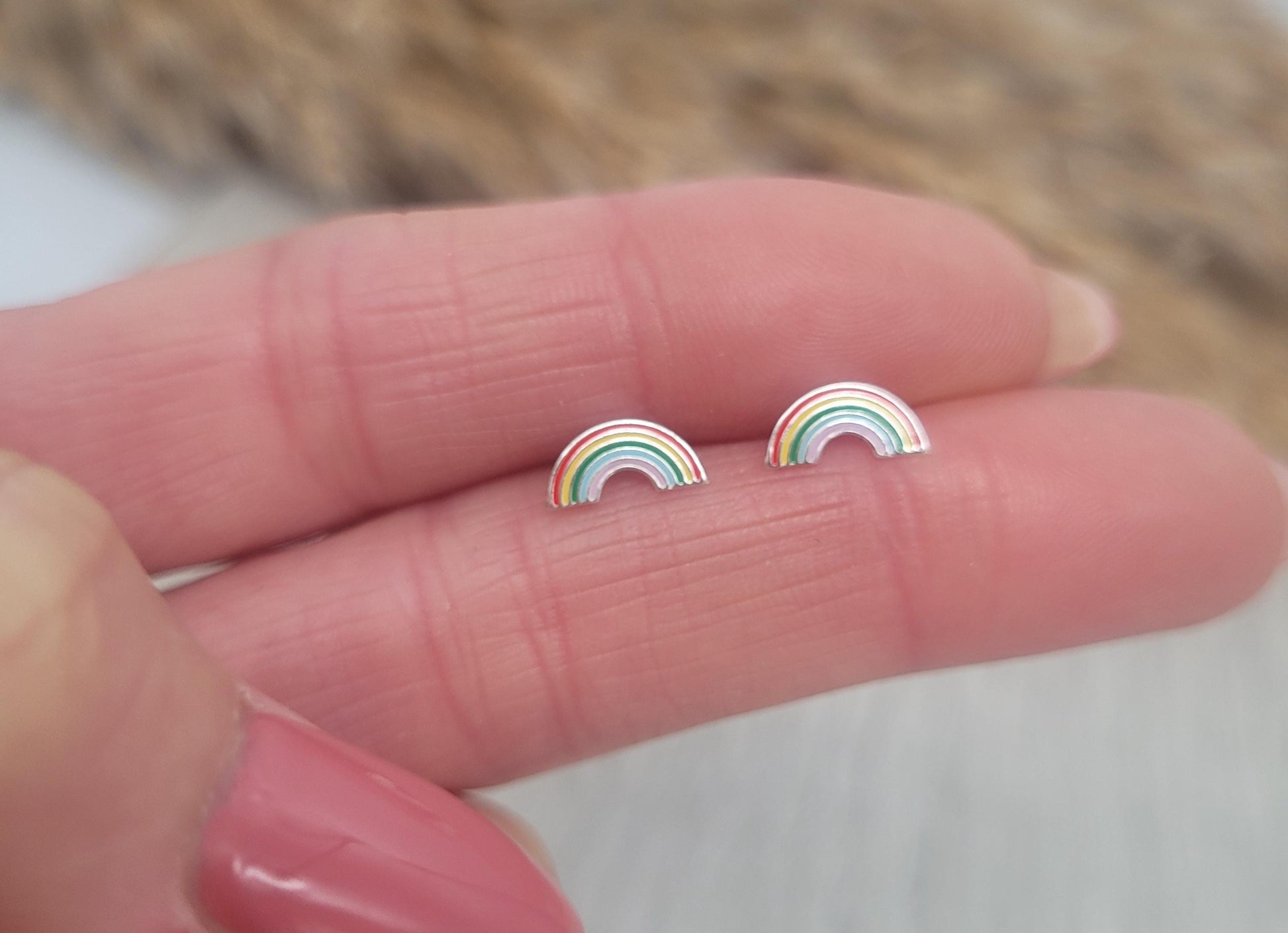 Sterling silver stud earrings / Ladybird studs / Minimal /Minimalist / Cute / Gift idea / Animal