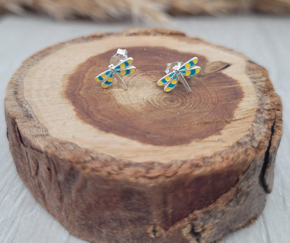 Sterling silver stud earrings / Dragonfly studs / Minimal /Minimalist / Cute / Gift idea