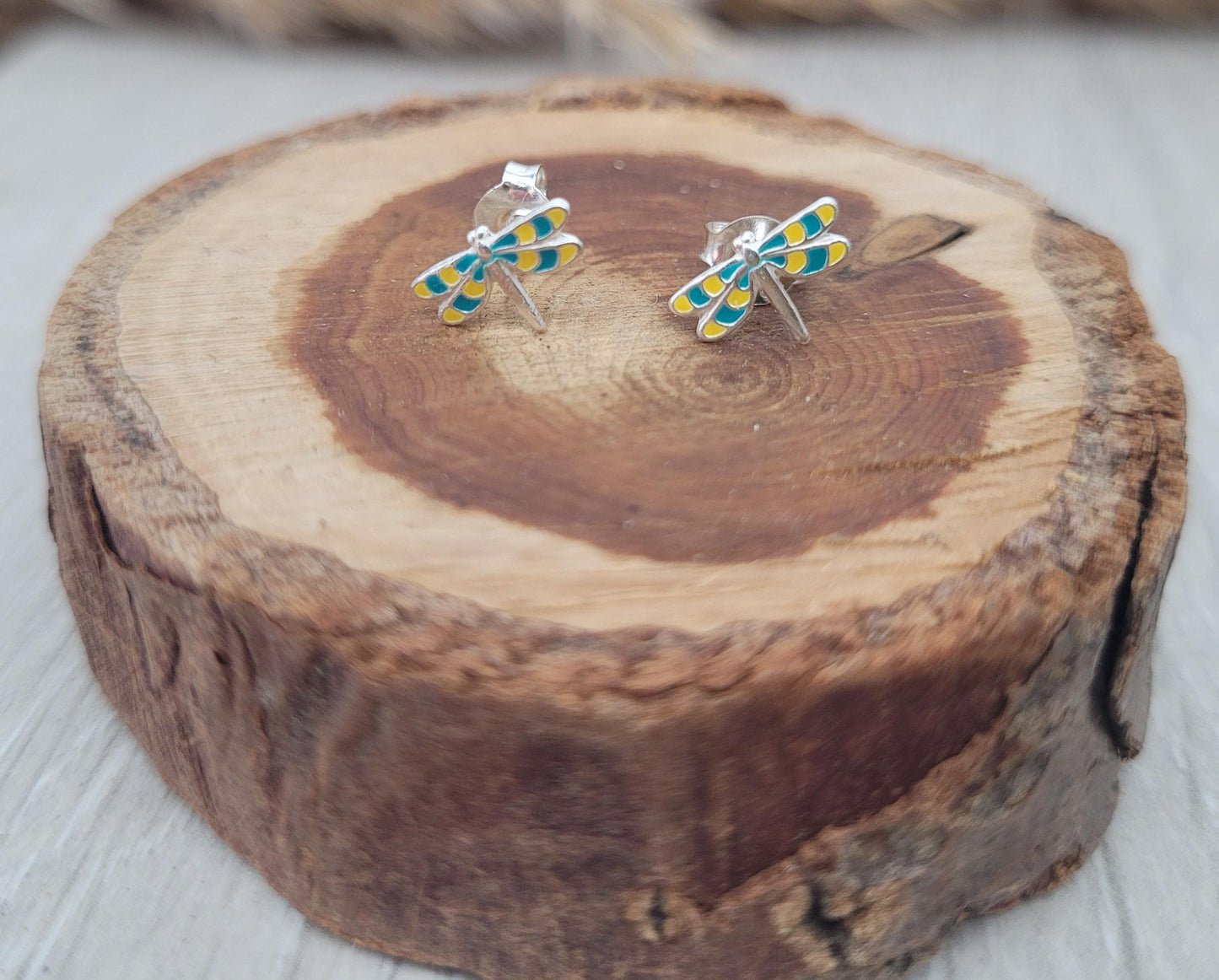 Sterling silver stud earrings / Dragonfly studs / Minimal /Minimalist / Cute / Gift idea